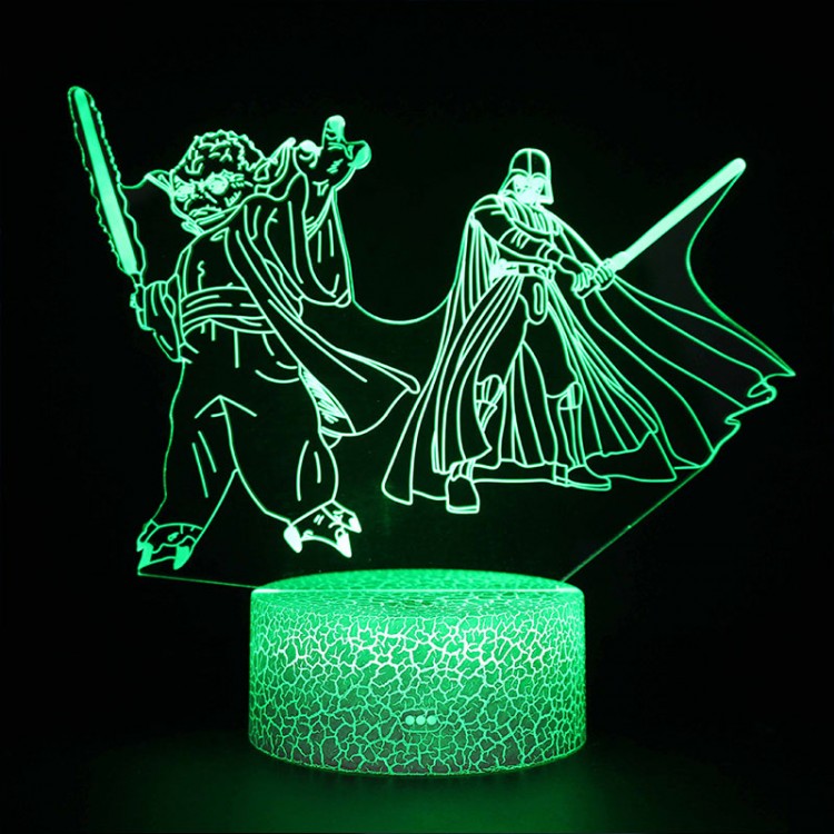 Lampe 3D Yoda et Dark Vador