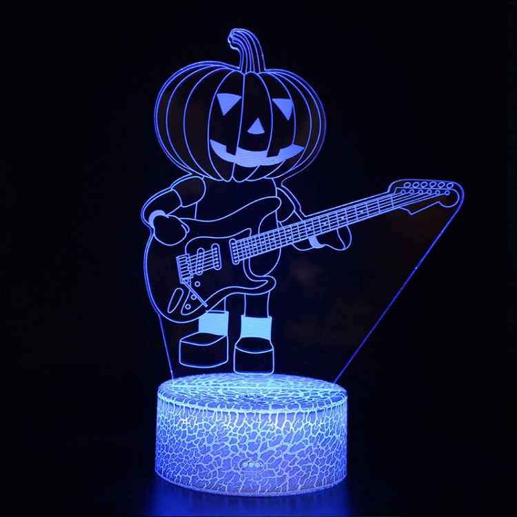 Lampe 3D Citrouille Guitare