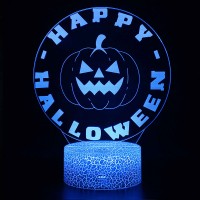 Lampe 3D Citrouille Happy Halloween