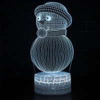Lampe 3D Bonhomme Neige Classic