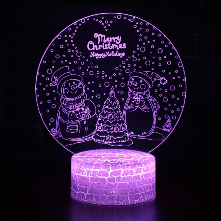 Lampe 3D Bonhommes Noël