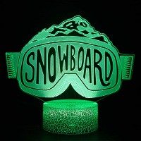 Lampe 3D Neige Snowboard