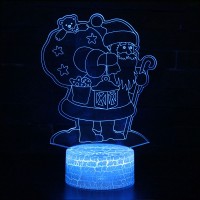 Lampe 3D Père Noël Hotte