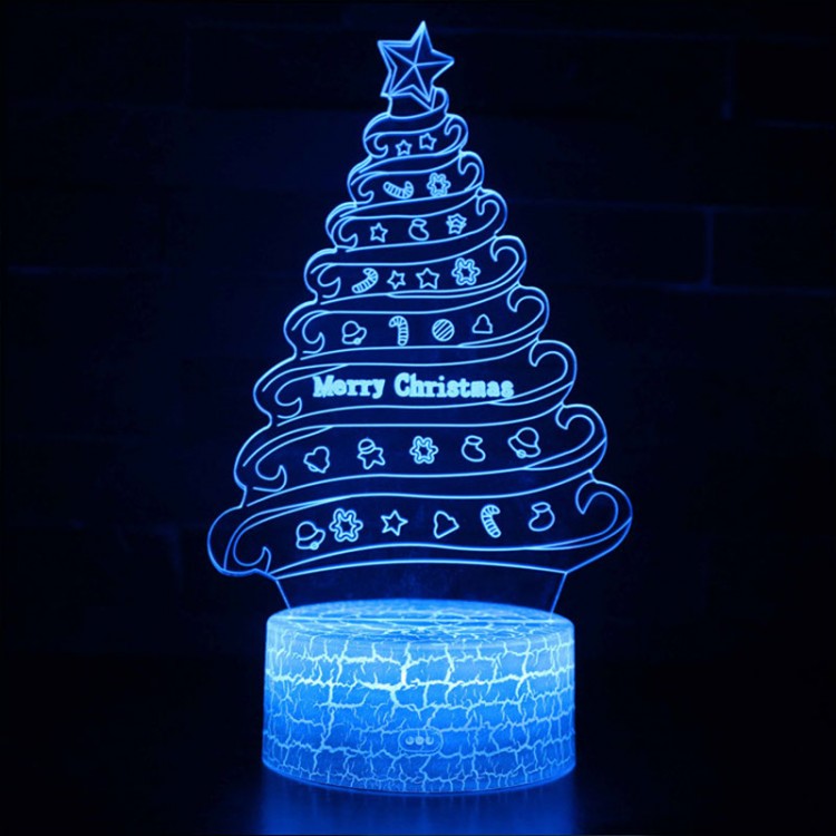Lampe 3D Sapin Joyeux Noël
