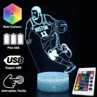 Lampe 3D Basketball Kyrie Irving caractéristiques et télécommande