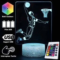 Lampe 3D Basketball Bulls Jordan caractéristiques et télécommande