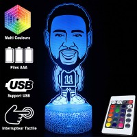 Lampe 3D Jouer Basketball  caractéristiques et télécommande