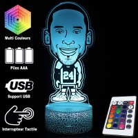 Lampe 3D Jouer Basketball 24 caractéristiques et télécommande