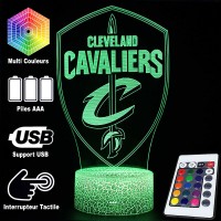 Lampe 3D Cleveland Cavaliers caractéristiques et télécommande