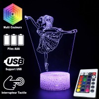 Lampe 3D Danseuse Classic caractéristiques et télécommande