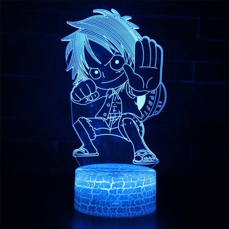 Lampe 3D Mini Luffy combat