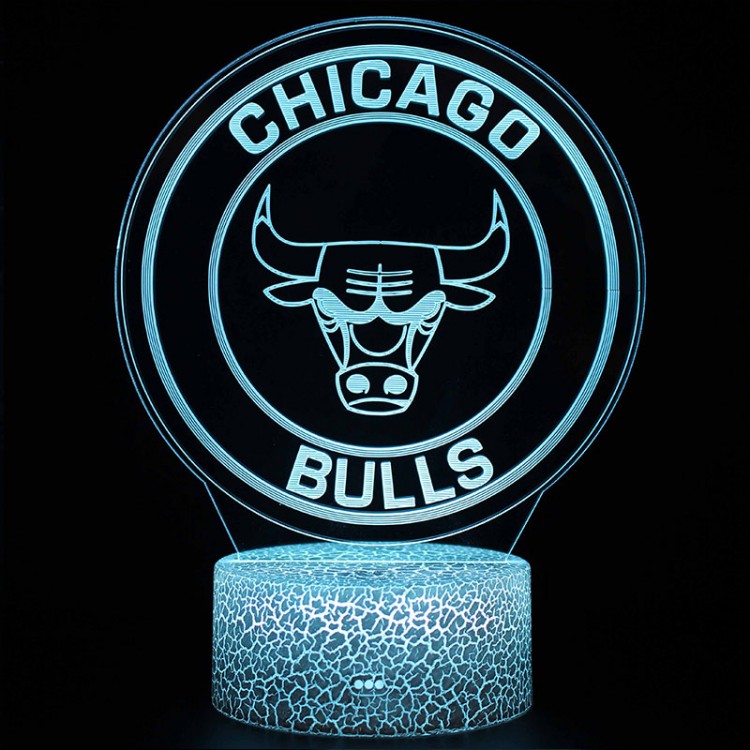 Lampe 3D Logo Chicago Bulls