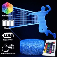 Lampe 3D Volleyball Smash caractéristiques et télécommande