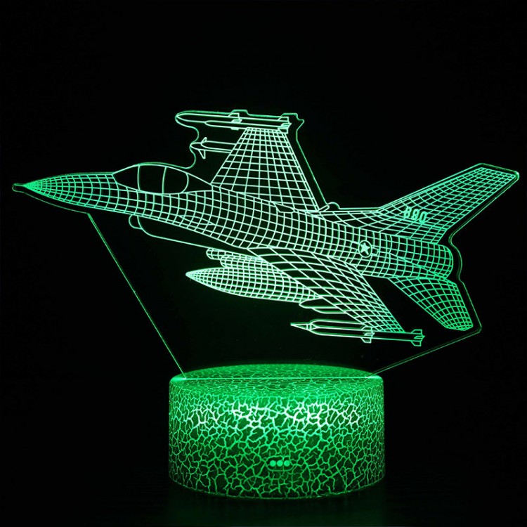 Lampe 3D Avion Chasse Armes