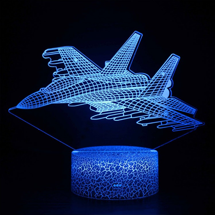Lampe 3D Avion Chasseur