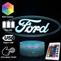 Lampe 3D Logo Ford caractéristiques et télécommande