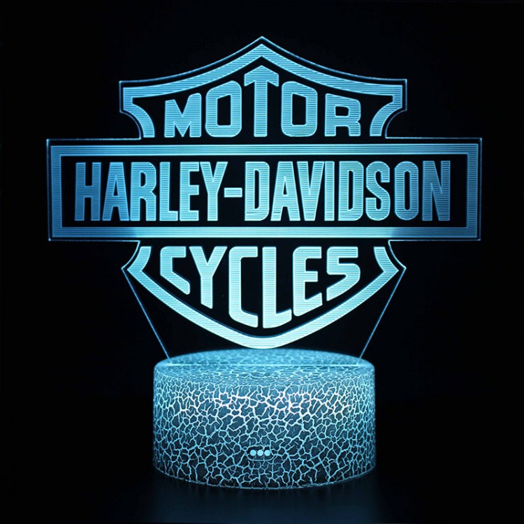 Lampe 3D Logo Harley Davidson