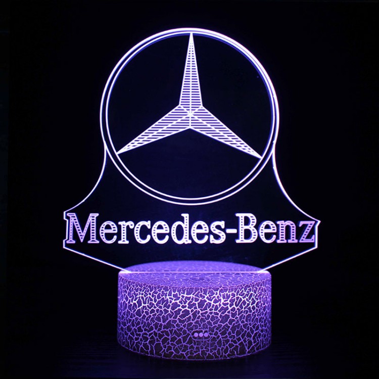Lampe 3D Logo Mercedes Benz