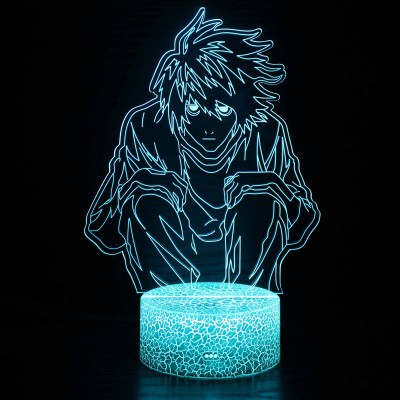 Lampe Manga Denji Deco Chambre Garçon Lampe 3D Manga Denji Objet Manga  Dessins Animé Idée Cadeau Décoration Lumière Tamisée V[u3930]
