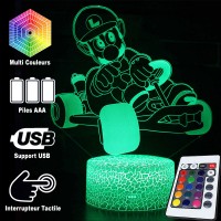 Lampe 3D Luigi Mario Kart télécommandes