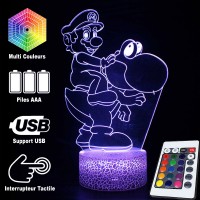 Lampe 3D Mario & Yoshi télécommandes