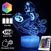 Lampe 3D Mario Kart télécommandes