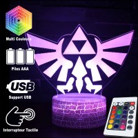 Lampe 3D Zelda Logo télécommande