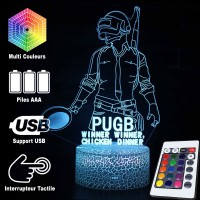 Lampe 3D PUBG télécommande