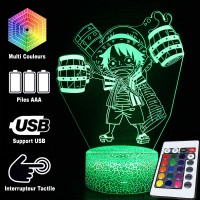 Lampe 3D One Piece Luffy Bières télécommande