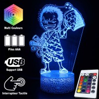 Lampe 3D One Piece Zoro Bière télécommande
