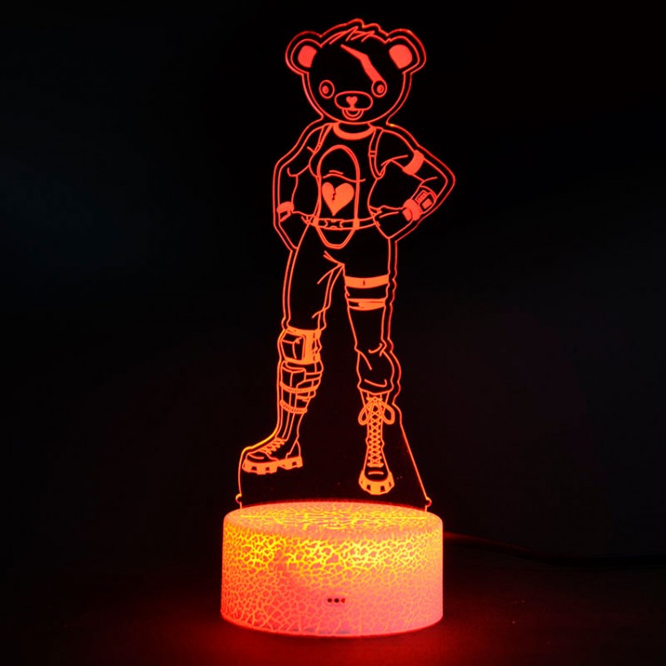 Lampe 3D Ours Rose Fortnite
