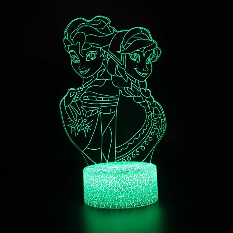 Lampe 3D Elsa et Anna