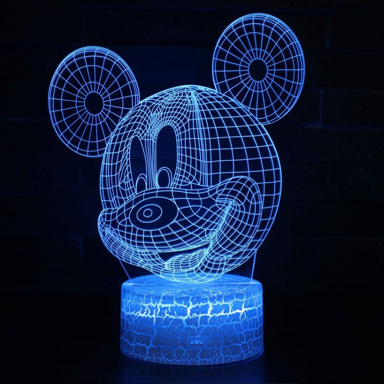 Lampe 3D tête de Mickey Mouse