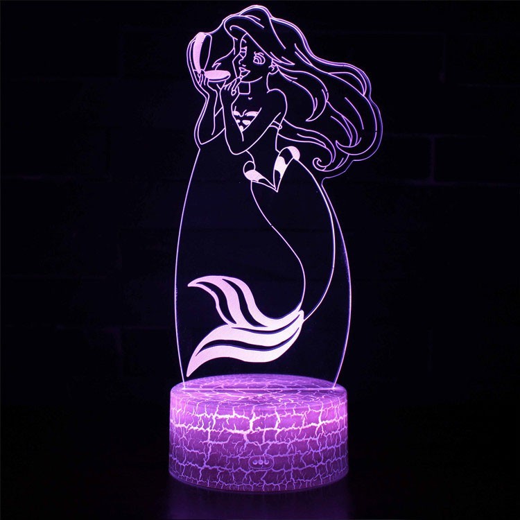 Lampe 3D Ariel la petite sirène