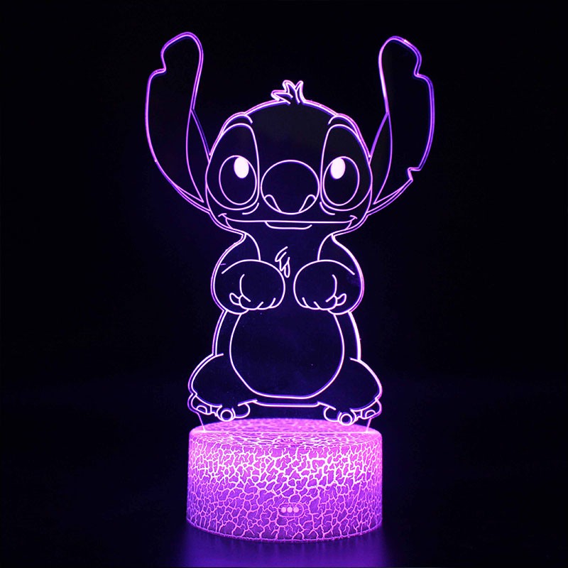 Lampe 3D Stitch avec socle au choix ! - LampePhoto