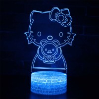 Lampe 3D Hello Kitty & Ourson