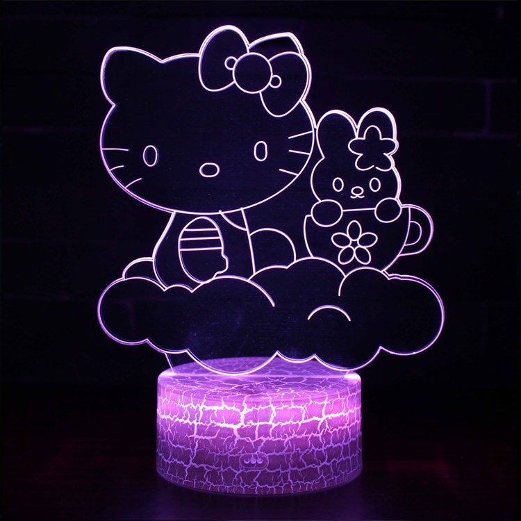 Lampe 3D Hello Kitty sur un nuage