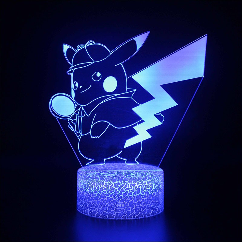 Lampe Pokémon 3D : Pikachu Joyeux