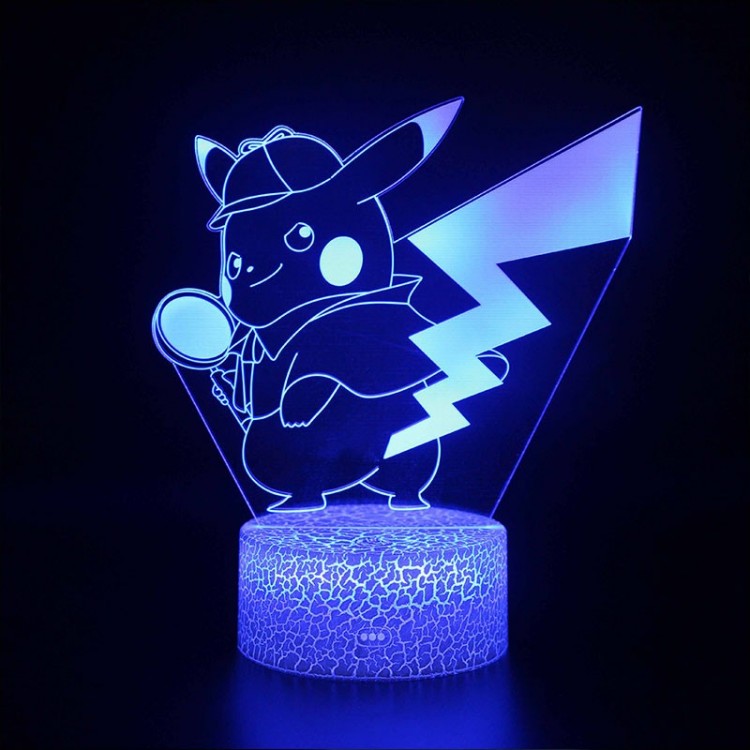 Lampe 3D Détéctive Pikachu