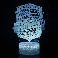 Lampe 3D blason Poufsouffle